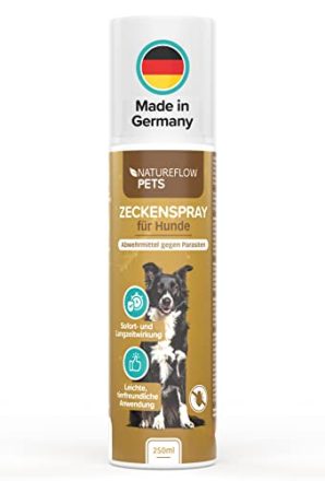 Premium Zeckenspray für Hunde - Flohspray Hund Made in Germany – Wirksamer Zeckenschutz Hund gegen Parasiten – Zeckenmittel für Hunde